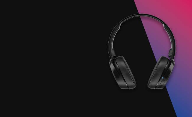 Merész hangzású, vezeték nélküli riff, 2 fülre helyezhető fejhallgatóSkullcandy VB8868 igaz fekete