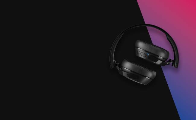 Merész hangzású, vezeték nélküli riff, 2 fülre helyezhető fejhallgatóSkullcandy VB8868 igaz fekete