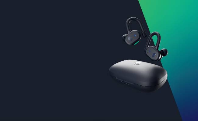 Bővíthető, biztonságosan illeszkedő, push-aktív, valódi vezeték nélküli fülhallgatókSkullcandy VB8813 sötétkék/zöld