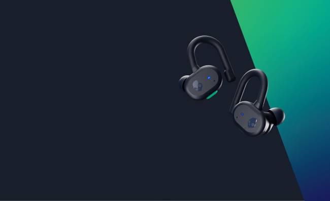 Bővíthető, biztonságosan illeszkedő, push-aktív, valódi vezeték nélküli fülhallgatókSkullcandy VB8813 sötétkék/zöld