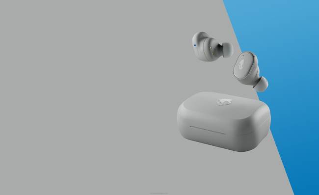 Bővíthető tech prémium hangzás igazi vezeték nélküli fülhallgatókSkullcandy VB8810 világos szürke/kék