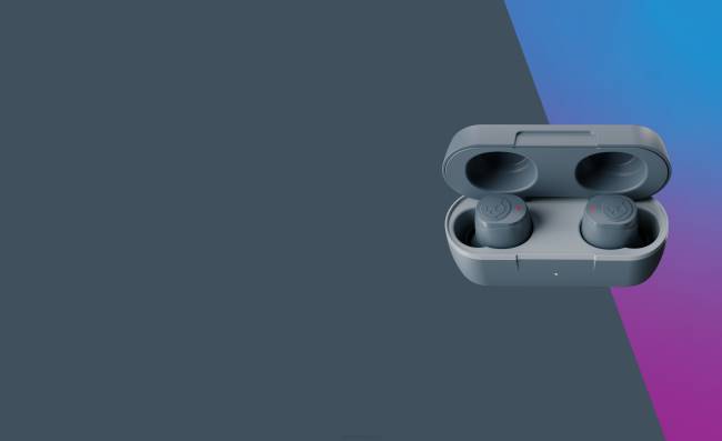 Teljesen vezeték nélküli alapvető, valódi 2 vezeték nélküli fülhallgatóSkullcandy VB8825 hideg szürke