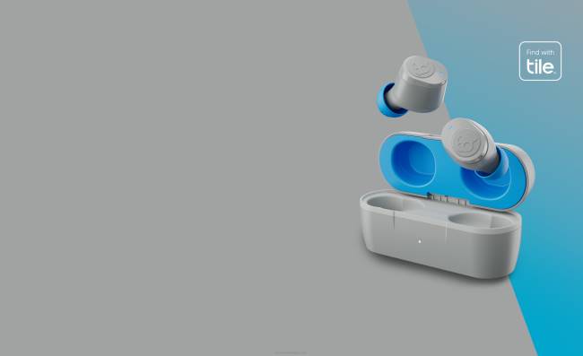 Teljesen vezeték nélküli alapvető, valódi 2 vezeték nélküli fülhallgatóSkullcandy VB8826 világos szürke/kék