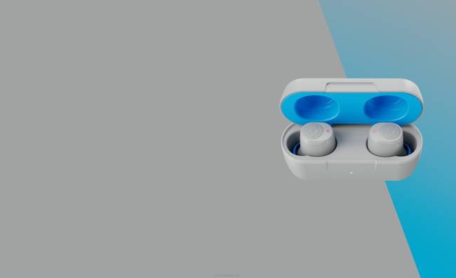 Teljesen vezeték nélküli alapvető, valódi 2 vezeték nélküli fülhallgatóSkullcandy VB8826 világos szürke/kék