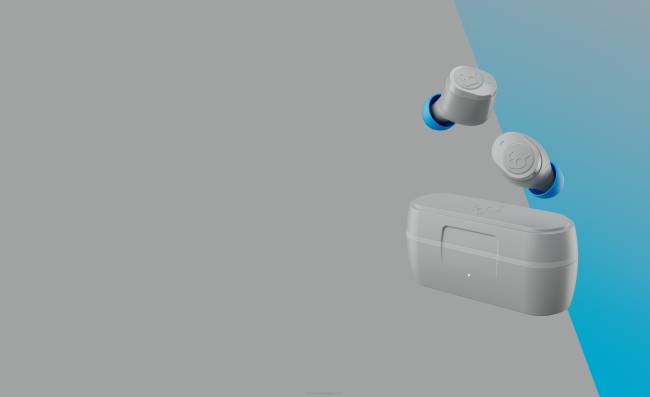 Teljesen vezeték nélküli alapvető, valódi 2 vezeték nélküli fülhallgatóSkullcandy VB8826 világos szürke/kék