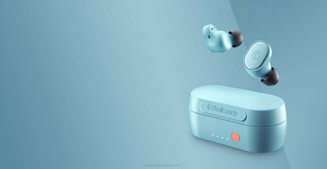 igazán vezeték nélküli, tökéletesen egyszerű sesh evo igazi vezeték nélküli fülhallgatókSkullcandy VB8822 fehérített kék