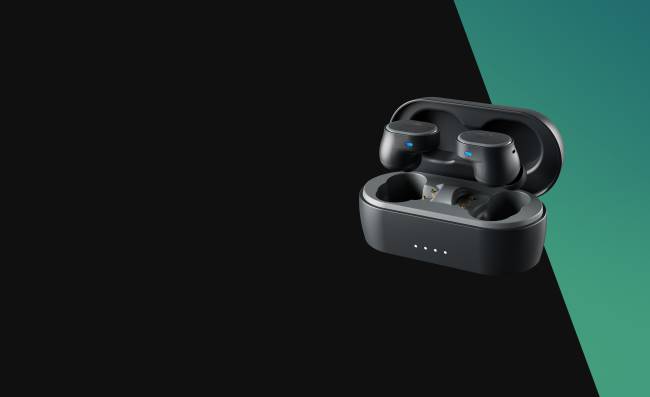 tökéletesen egyszerű zajszűrő sesh és valódi vezeték nélküli fülhallgatókSkullcandy VB886 fekete