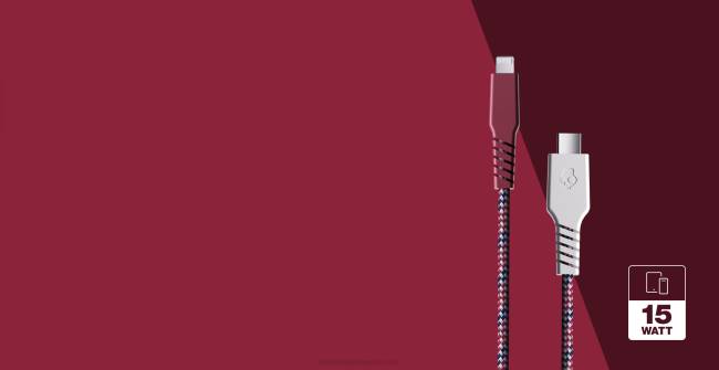 az út a tápvezetékhez + fonott töltőkábelSkullcandy VB8842 satu/bíbor